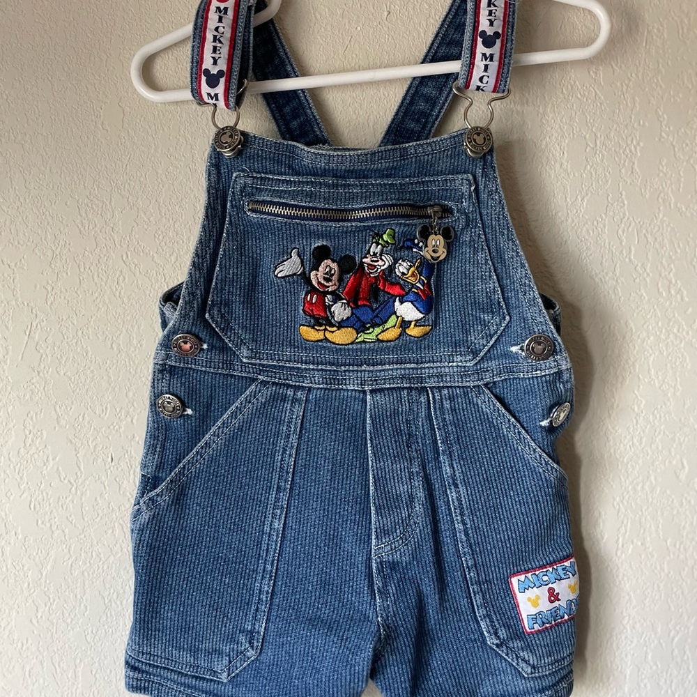 VTG DISNEY MICKEY & FRIENDS DENIM OVERALLS